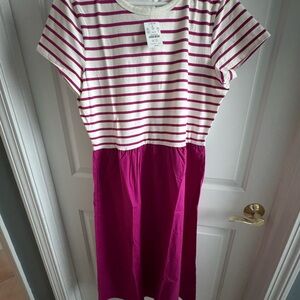 J Crew Striped short-sleeve knit “mixy”dress